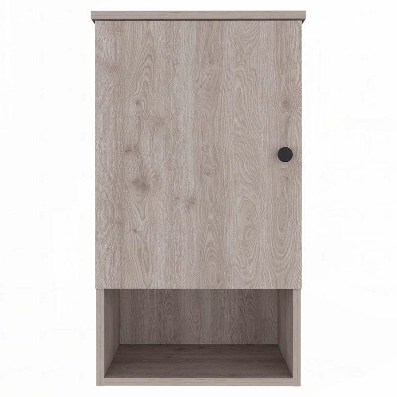 Armoire murale de salle de bain, Gris clair, H 28,5 po x l 16,2 po x P 13,8 po
