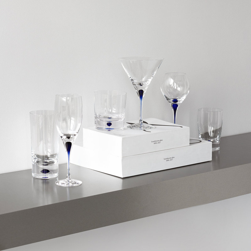 Intermezzo Gold Martini 2-Pack, 8.5 oz., 2, Blue/Clear