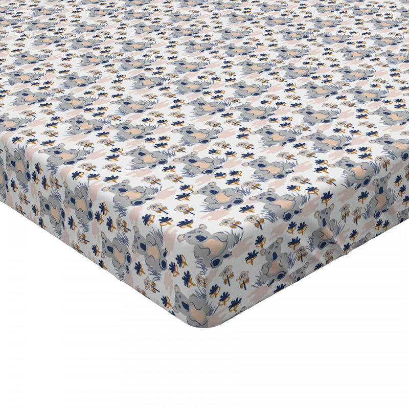 Microfiber Floral Fitted Sheet, Full Fitted Sheet