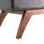 Repose-pieds confortable avec rangement moelleux et pieds en bois massif