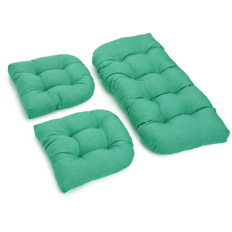 Weather-Resistant Reversible Indoor/Outdoor Seat Cushion Set , Cinnamon, 4.5''