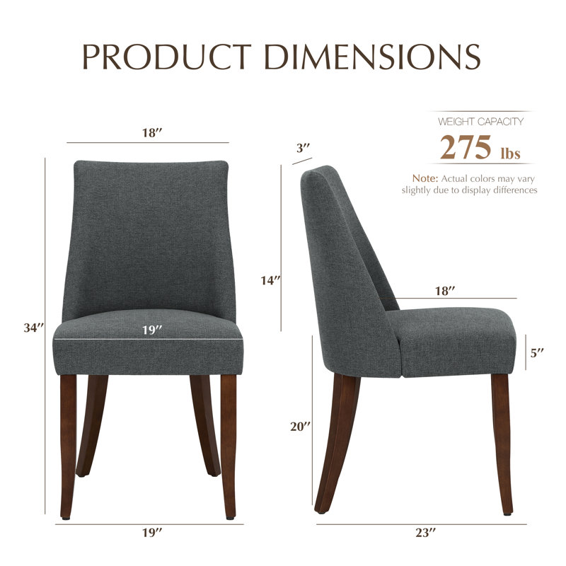 Chaise d'appoint Parsons, Gris foncé