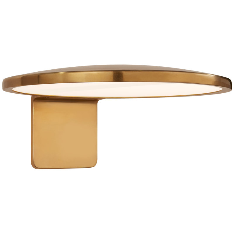 Dot 1 - Light LED Armed Sconce, Natural Brass