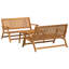 Set Of 3 Teak Look Acacia Acacia Wood Medium Durable