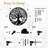 Olive Tree Minimalist Modern Abstract Wall Accent Sculpture Hanging Decoration Metal Wall Decor-124838207-124838202