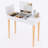 Vanity Table with Solid Wood Legs and Flip-Up High Definition Mirror