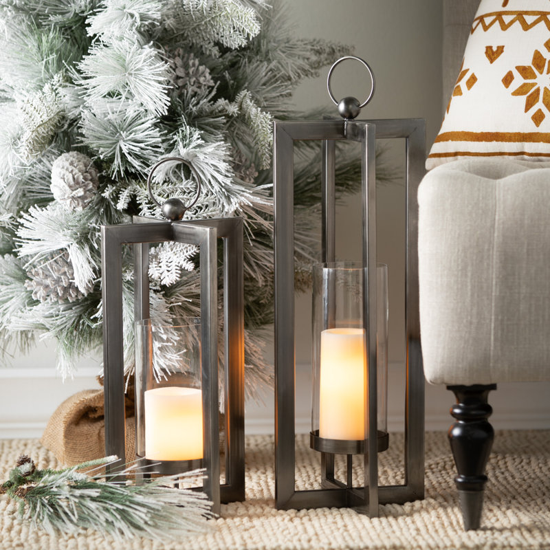 2 Piece Metal Tabletop Pillar Set