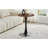 Round Dining Table, 23.6" Circle Tulip Table with Thickened Tabletop & Metal Pedestal, Mid Century Modern Bistro Table for Kitchen, Small Places, Living Room, Cafe (Faux Walnut)-881448580-881448581