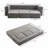 Chenille Convertible Sectional Sofa Sleeper with 3 Ottomans-1748690512