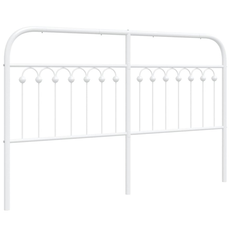 Vidaxl Metal Replace Headboard Black 180 Cm, 100cm H x 156cm W x 3cm D, White