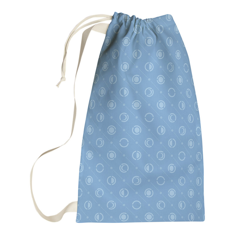 Skeffingt Fabric Laundry Bag with Handles, 29" H x 18" W x 1.5" D, Dark Teal