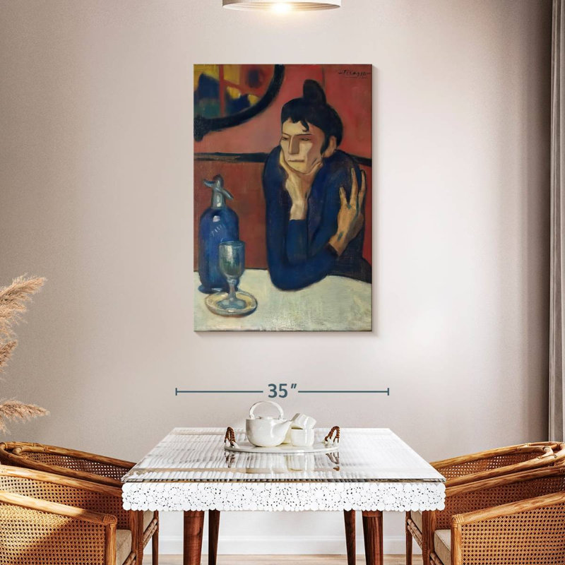 Leisha le buveur d'absinthe, H 36 po x l 24 po
