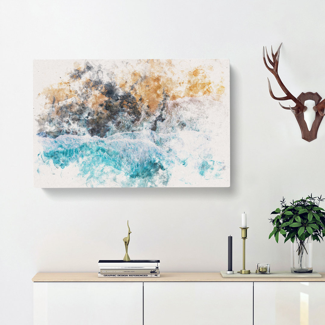 Earth Against The Ocean - Wrapped Canvas