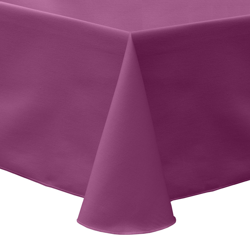 Cotton Twill Rectangular Tablecloth, 156" L x 108" W, 10, Plumberry