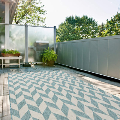 Ecology Collection Geometric Machine Woven / Power Loomed Indoor / Outdoor Area Rug