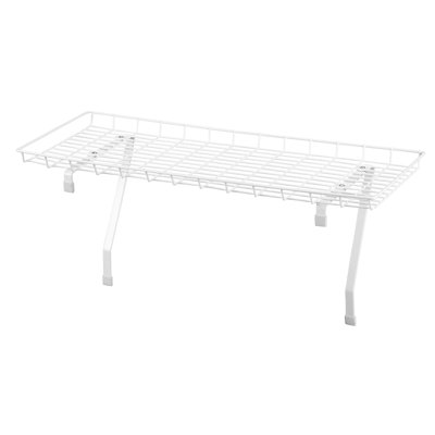Rear Display Over-The-Washer Storage Shelf to Organize and Store Laundry Room Supplies, White