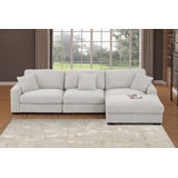 Chenille Modular 5-piece Sectional Sofa