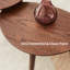 (SINGLE) Table basse de table centrale 100% chêne massif avec plateau et plateau en bois de galet, facile à assembler