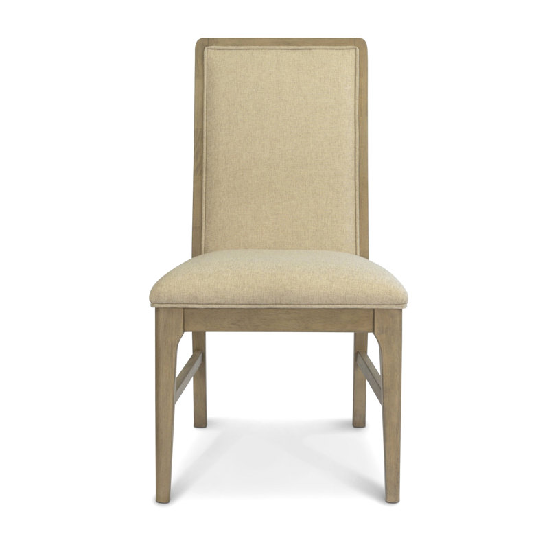 Chaise d'appoint rembourrée Rio Vista - ensemble de 2 - tons terreux discrets et finition argile - revêtement gris
