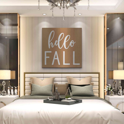 «Hello Fall II» par Lettré et doublé, art mural en métal