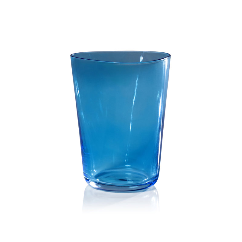 Summer Kampari 6-Piece Set Glass Tumblers, Aqua Blue