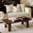 Nut-brown Solid Wood Rectangular Coffee Table-761472298