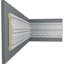 Rail de chaise Leaf Dart H 4 1/2 po x l 95 7/8 po x P 5/8 po