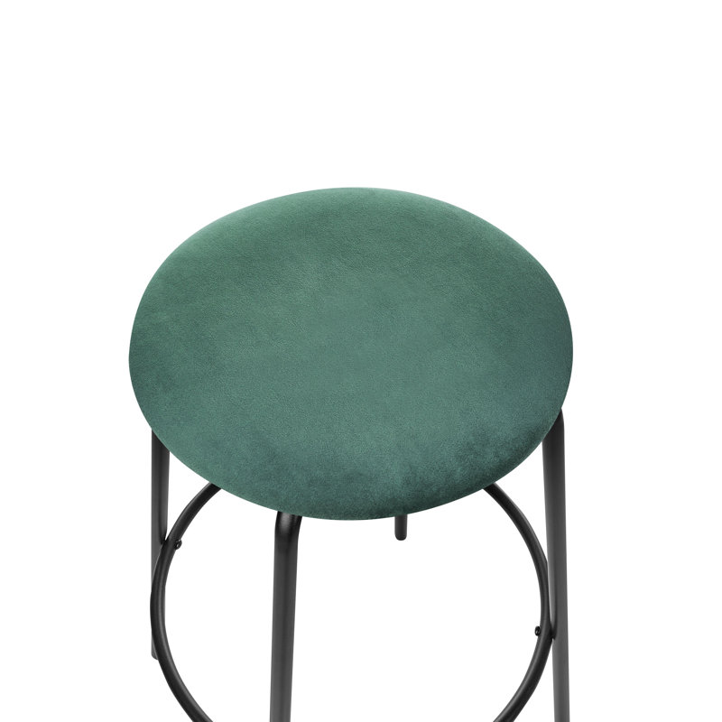 Ricards Upholstered Counter Stool with Metal Frame, Emerald Green
