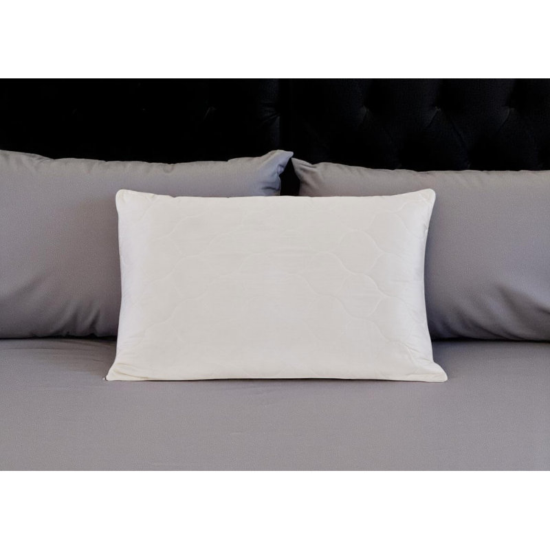 Oreiller de lit grand en coton, en mousse de latex et en laine hypoallergénique