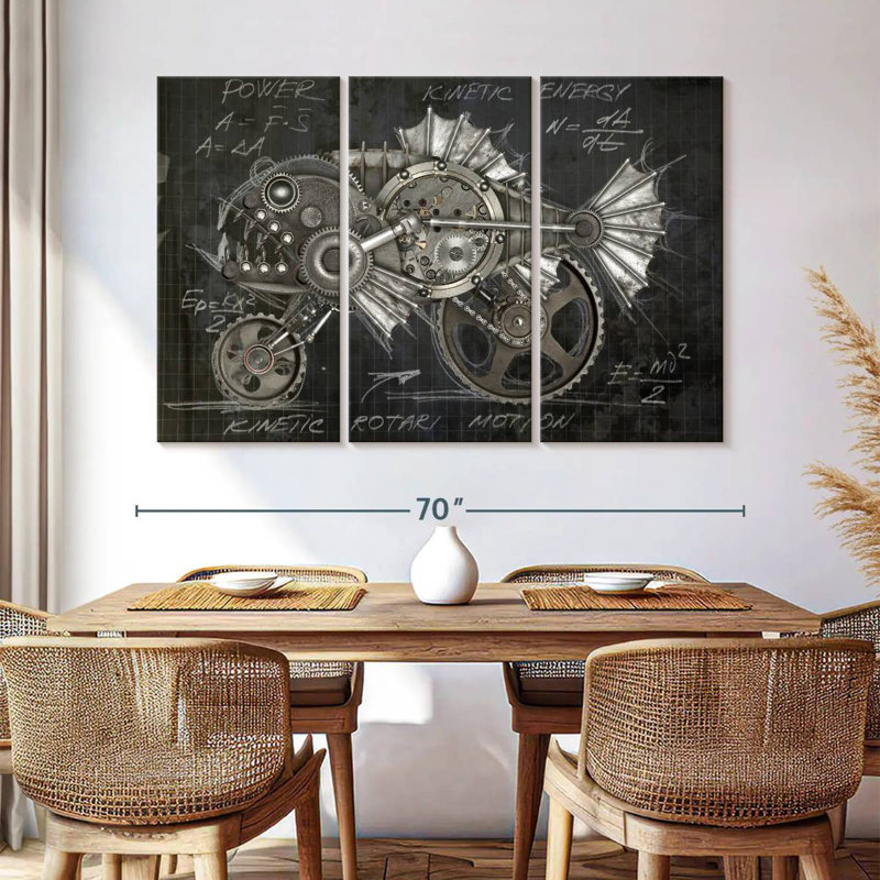 Kelan Steampunk Piranha Layout, 20" H x 33" W