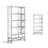 Banting 66"H Solid Wood and Metal Industrial Bookshelf with Open Shelves and Metal Frame-552861747