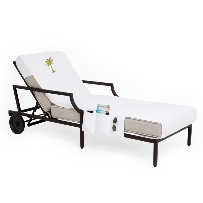 Chaise Lounge Cover 100% Cotton, White