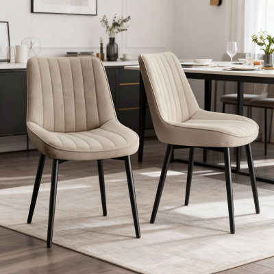 47.5cm H Fabric Upholstered Metal Upholstered Back Side Chair