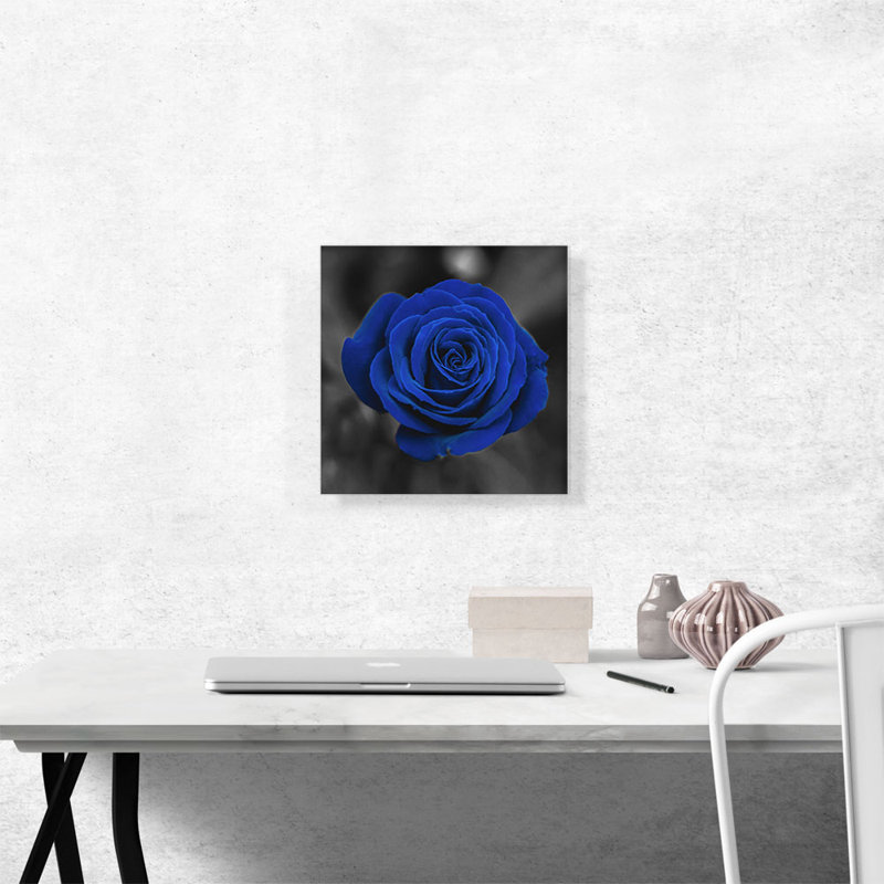 Reproduction de photo sur toile tendue bleu marine et rose marine, H 12 po x l 12 po x P 1,5 po