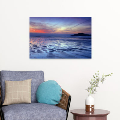 Seascape At Dusk Bantham Beach South Devon Devon England Contemporary Art