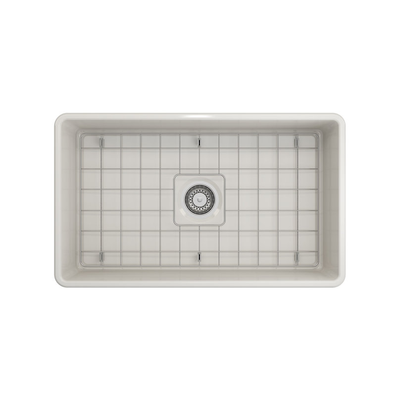 30'' L Fireclay Kitchen Sink, Biscuit