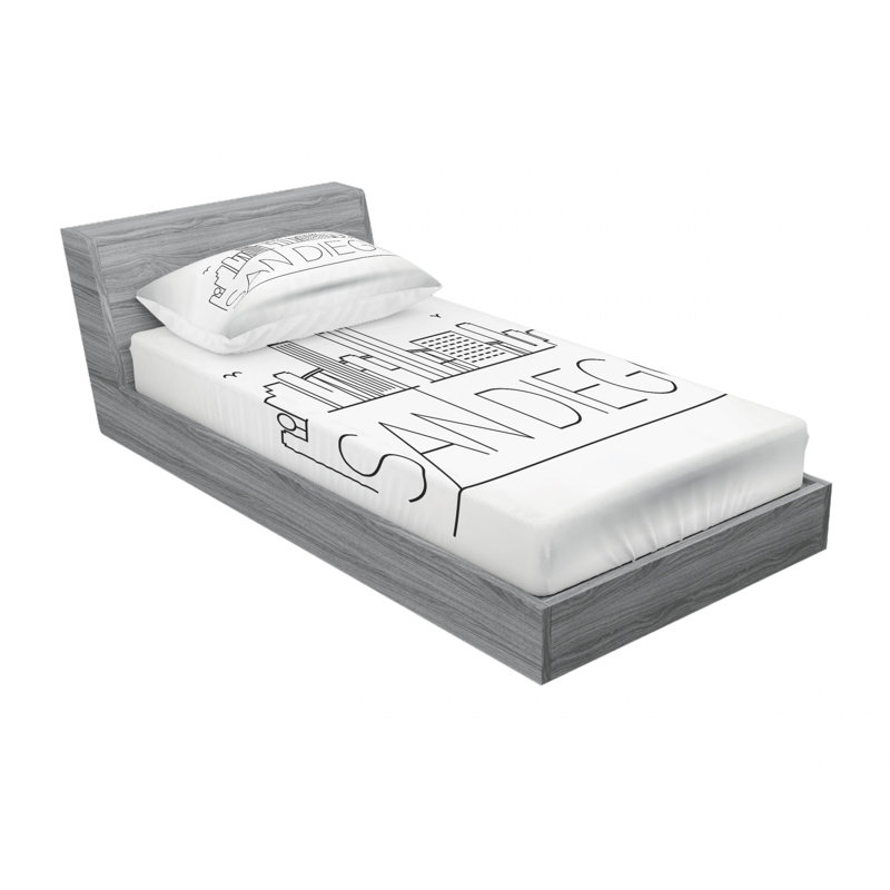 Microfiber Sheet Set, Twin Sheet Set with Fitted Sheet