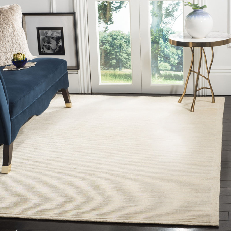 Tapis en soie et laine noué à la main Ronalyn, Rectangulaire 3 pi x 5 pi