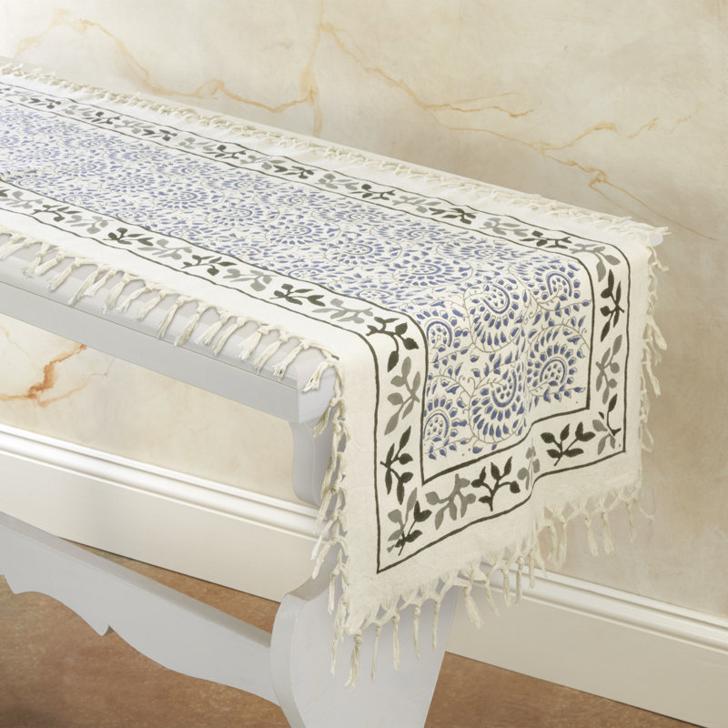Sprial Blue Table Runner