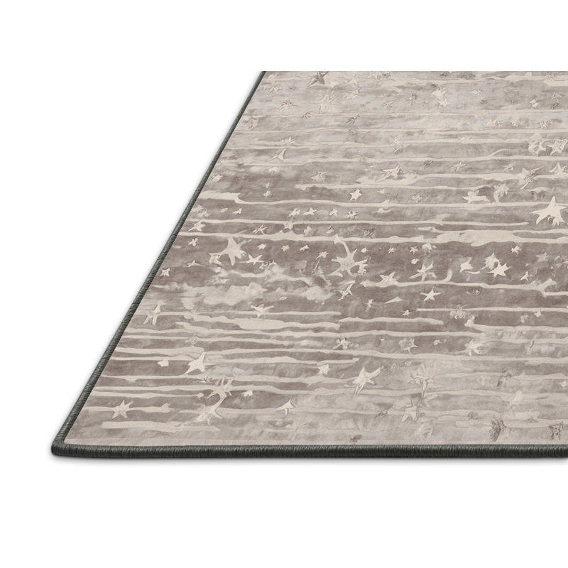 Tapis gris soyeux et moelleux, Carré 3 pi