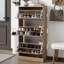 3-Drawer Shoe Storage Cabinet, 3-Tier Wood Shoe Rack Storage Organizer