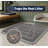 Gray 30 x 17 litter trapping carpet for indoor use, designed with non-slip, water-resistant construction, easy cleaning, less waste, and a urine-locking surface.