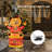 Sunjoy 57 inch Christmas Lighted Drumming Bear, 3D Tinsel Santa Drumming Bear Outdoor Indoor Garden Yard Lawn Festive Holiday Decoration with Lights 