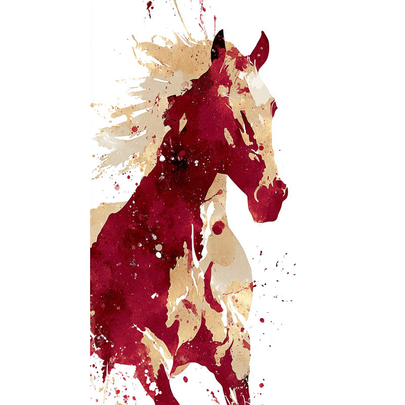 «Crimson Splash», art mural sur toile tendue, L 30 po x H 40 po x P 1,5 po