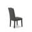 7-Piece Rectangular Dining Table Set with a Wonderful Cement Kitchen Table top and 6 Dark Shitake dining room chairs with Nail Heads and Wire Brushed Black Finish-627658660