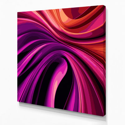 "Gradient Abstract 21", art mural sur toile mauve
