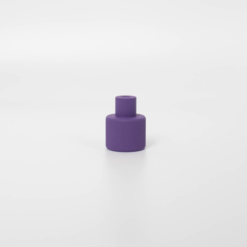ROUS Hardware Mid Century Modern Knurled Knob, Royal (Purple)