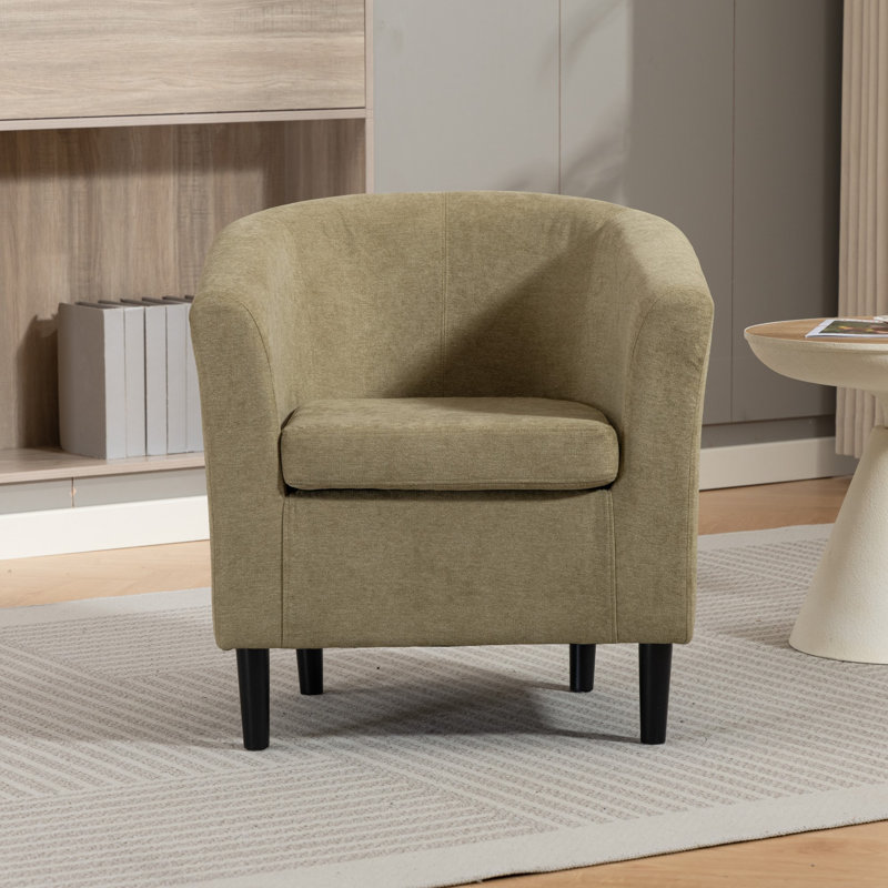 Upholstered Armchair, Green