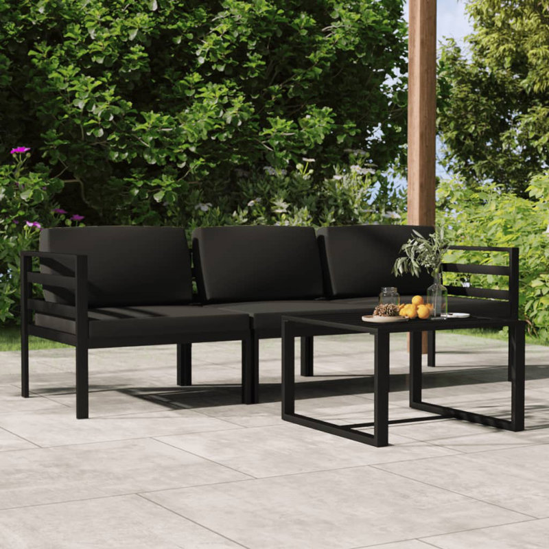 4 Piece Lounge Set with Cushions
