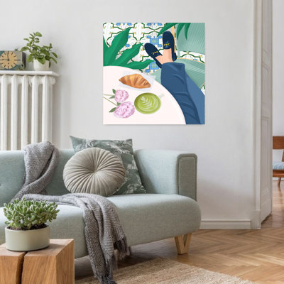 Art contemporain, paysage abstrait de fruits